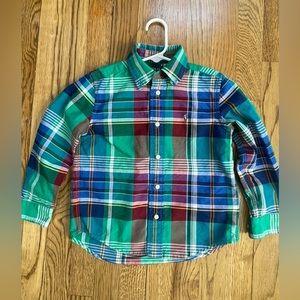 Ralph Lauren little boys plaid shirt in size 5- Great conditions